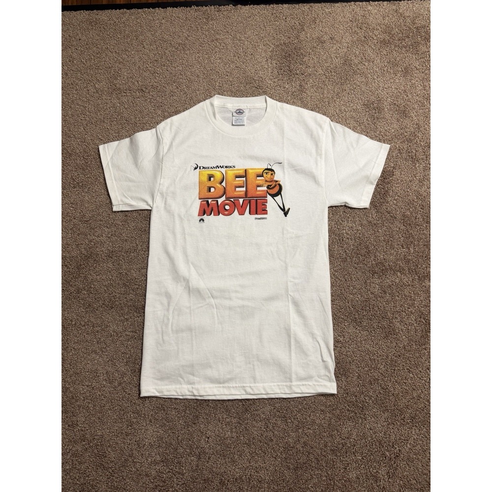 Vintage 2007 Bee Movie Promo T Shirt White Men's XL DreamWorks Seinfeld Meme Y2K
